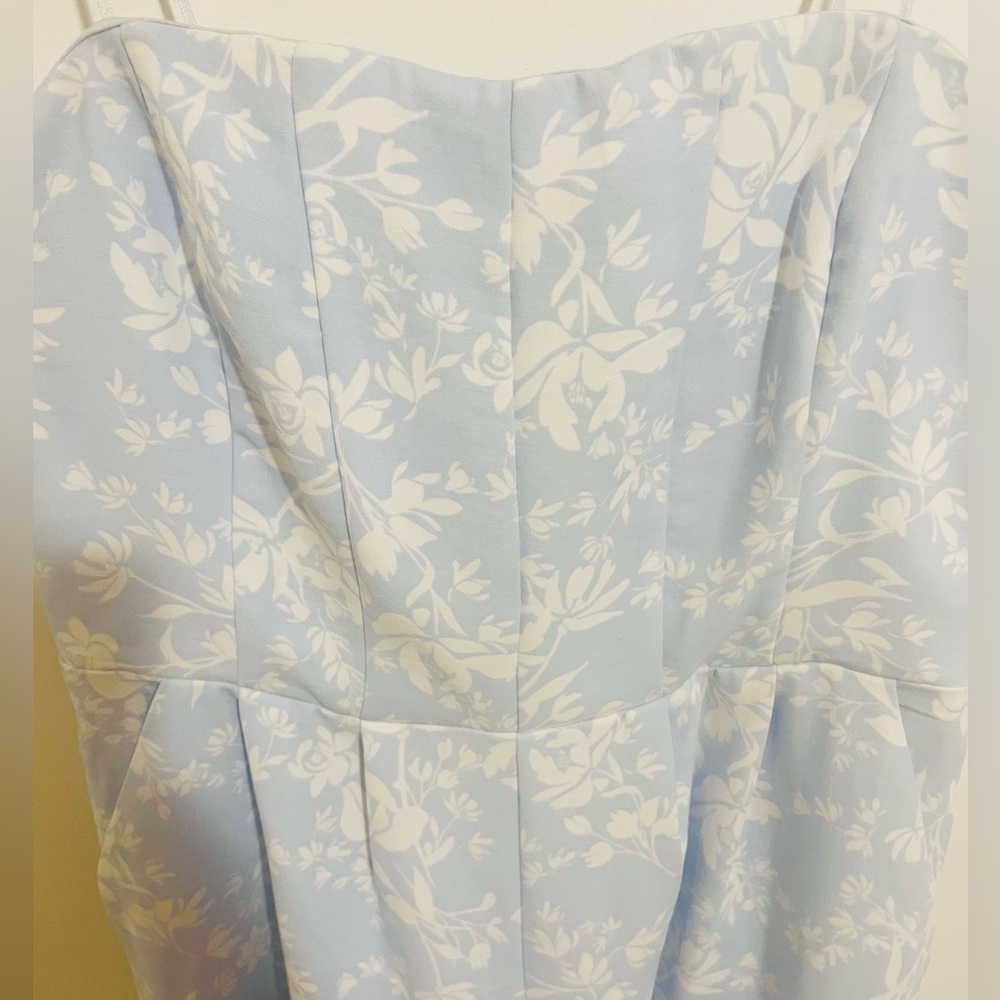 Strapless Blue Jumpsuit - Picture 4 of 4